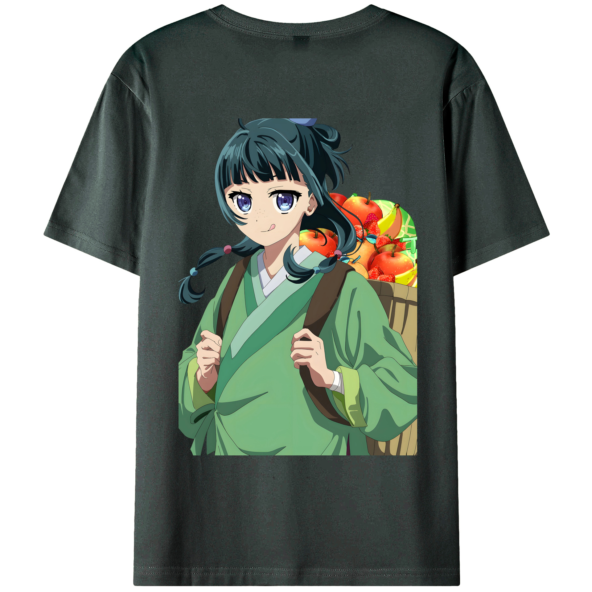 （画像用） 薬屋のひとりごと The Apothecary Diaries 綿100％ メンズ半袖Tシャツ（バックプリント） 通気性